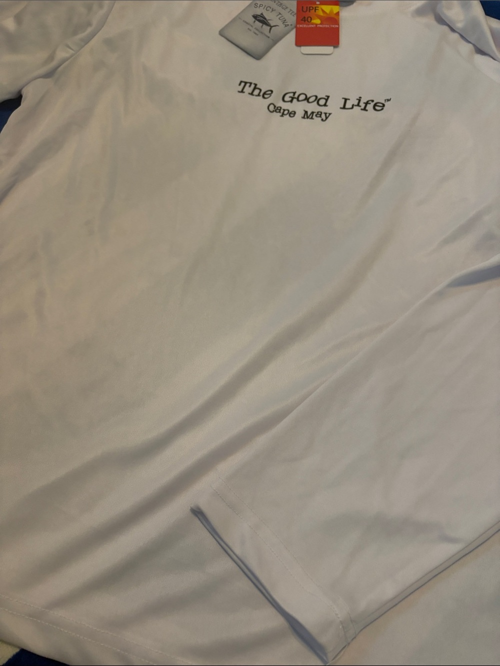 Swim/BEACH Long sleeve tee- The Good Life Cape May White